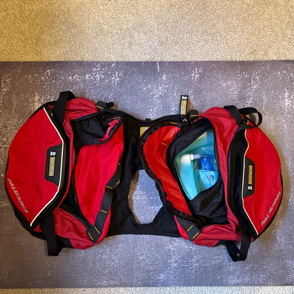NWOT RuffWear Black & Red backpack